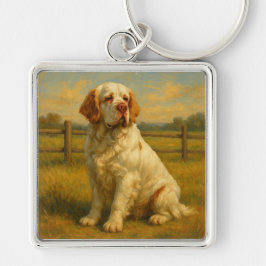Clumber Spaniel Sleutelhanger