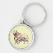 Clumber Spaniel Sleutelhanger (Voorkant)