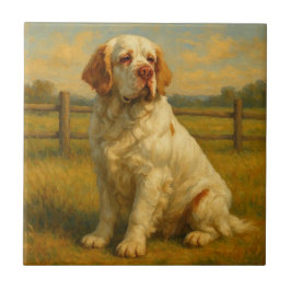 Clumber Spaniel Tegeltje