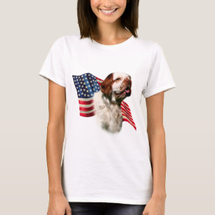 Clumber Spaniel Vlag T-shirt