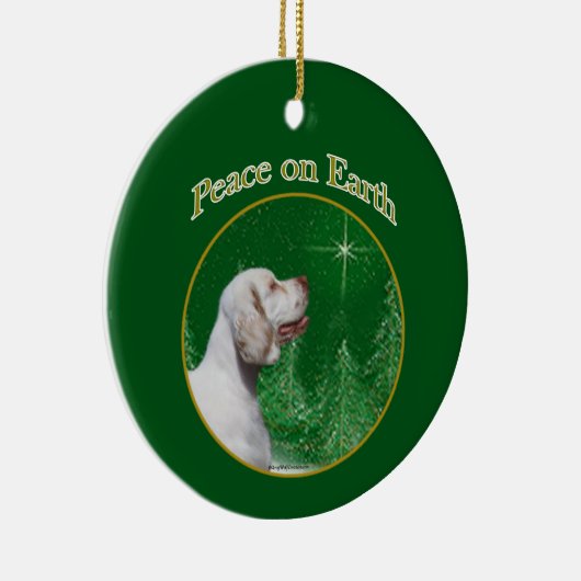 Clumber Spaniel vrede Keramisch Ornament (Rechts)