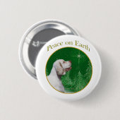 Clumber Spaniel vrede Ronde Button 5,7 Cm (Voorkant /achterkant)