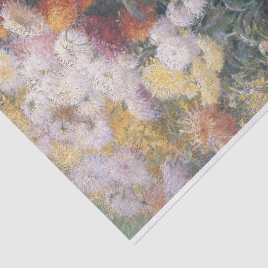Clump of Chrysanthemums van Gustave Caillebotte Tissuepapier (Detail)