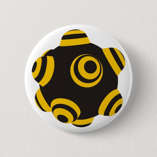 ClumpBubble Bumblebee Ronde Button 5,7 Cm (Voorkant)