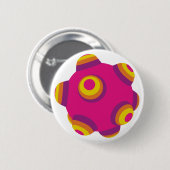 ClumpBubble Roze Paars Sinaasappel Ronde Button 5,7 Cm (Voorkant /achterkant)