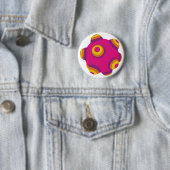 ClumpBubble Roze Paars Sinaasappel Ronde Button 5,7 Cm (In situ)