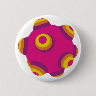 ClumpBubble Roze Paars Sinaasappel Ronde Button 5,7 Cm