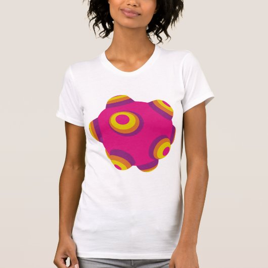 ClumpBubble Roze Paars Sinaasappel T-shirt (Voorkant)