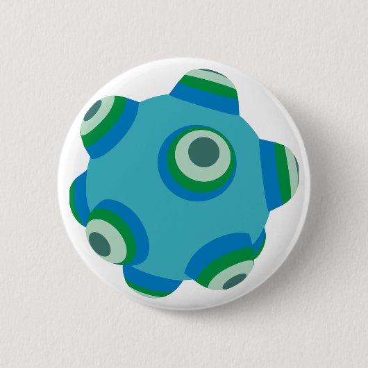 ClumpBubble van de zeeen Ronde Button 5,7 Cm (Voorkant)