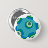 ClumpBubble van de zeeen Ronde Button 5,7 Cm (Voorkant /achterkant)