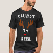 Clumsy Christmas Reindeer Angler Hunt Deer Elk T-shirt (Voorkant)