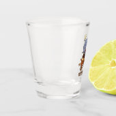 Clumsy Cowboy Elephant Funny Horse Rider Cartoon Shot Glas (Links)