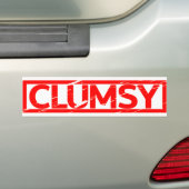 Clumsy Stamp Bumpersticker (Op auto)