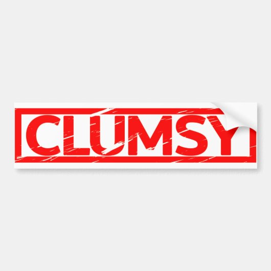Clumsy Stamp Bumpersticker (Voorkant)