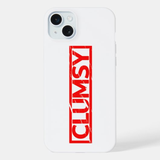 Clumsy Stamp iPhone Hoesje (Achterkant)