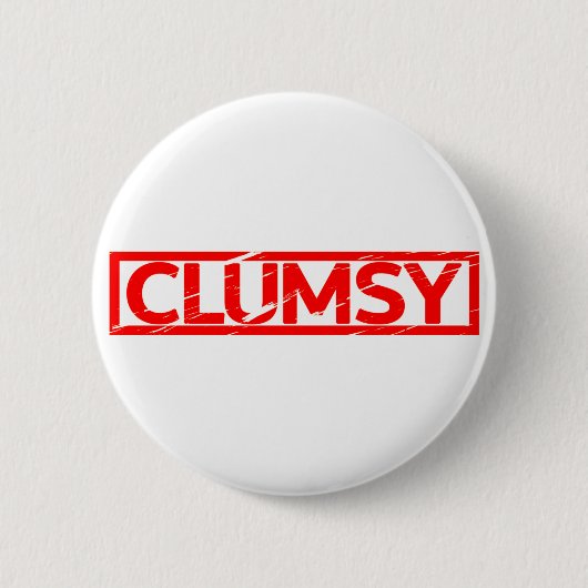 Clumsy Stamp Ronde Button 5,7 Cm (Voorkant)