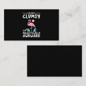 Clumsy Women Flamingo Girls Visitekaartje (Voorkant / Achterkant)