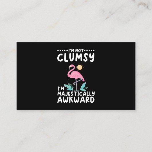 Clumsy Women Flamingo Girls Visitekaartje (Voorkant)