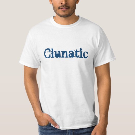 "Clunatic" Mannen korte hoes T-Shirt (Voorkant)