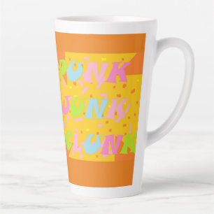 CLUNK PUNK ZIJN EEN REBEL PATROON WOORDEN KLEUREN LATTE MOK