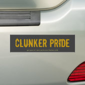 Clunker Pride blk/brw sticker (Op auto)