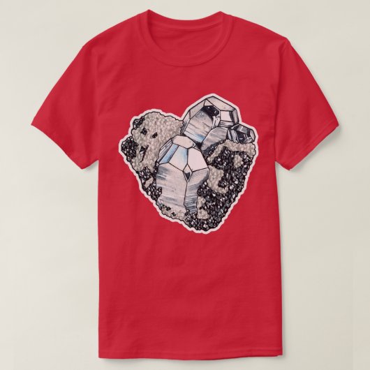 Cluster de cristaux dx27hmatite classique t-shirt (Design voorkant)