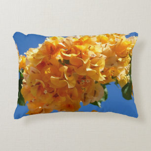 Cluster Golden Bougainvillea Floral Accent Kussen