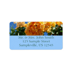 Cluster Golden Bougainvillea Floral Etiket