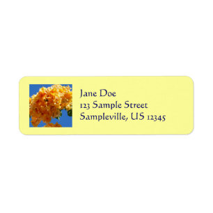 Cluster Golden Bougainvillea Floral Etiket
