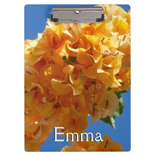 Cluster Golden Bougainvillea Floral Klembord (Voorkant)