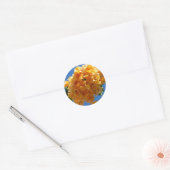 Cluster Golden Bougainvillea Floral Ronde Sticker (Envelop)