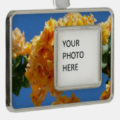 Cluster Golden Bougainvillea Floral Verzilverd Omlijst Ornament (Rechts)