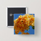 Cluster Golden Bougainvillea Floral Vierkante Button 5,1 Cm (Voorkant /achterkant)