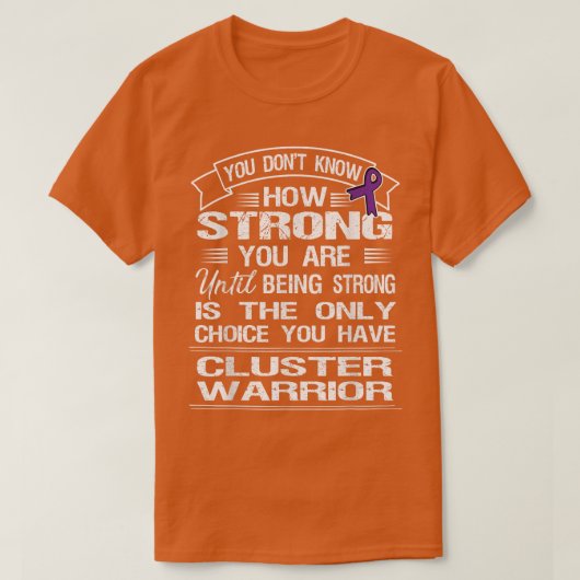 Cluster Headache Awareness T Shirt (Design voorkant)