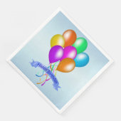 Cluster Heldere Kleurrijke Ballonnen Gelukkige Ver Servet (Hoek)