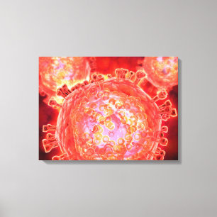 Cluster HIV-virus 1 Canvas Afdruk