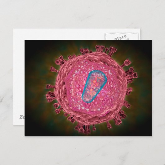 Cluster HIV-virus 2 Briefkaart (Voorkant / Achterkant)