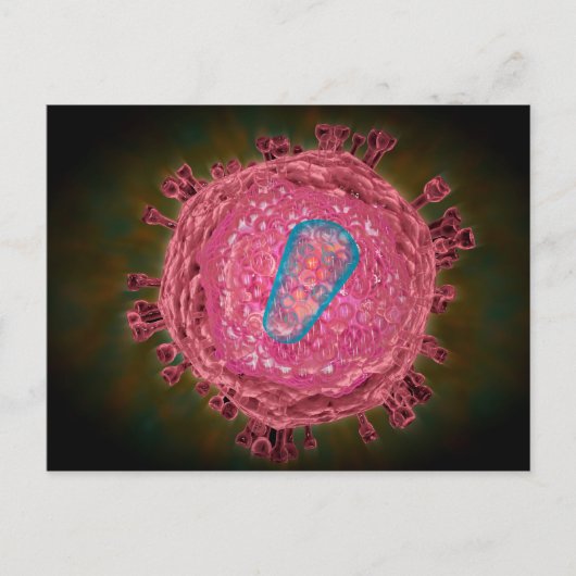 Cluster HIV-virus 2 Briefkaart (Voorkant)