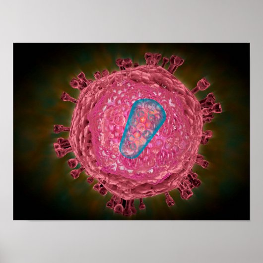 Cluster HIV-virus 2 Poster (Voorkant)