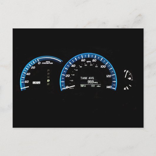 Cluster hybride auto-instrumentencluster Briefkaar Briefkaart (Voorkant)