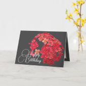 Cluster met de grijze achtergrond van kleine rode kaart (Gele Bloem)