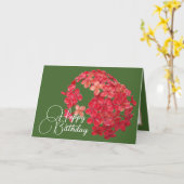 Cluster met groene achtergrond van kleine rode blo kaart (Gele Bloem)