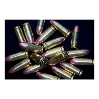 Cluster of 9mm Ammo Perfect Poster