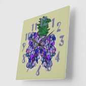 Cluster of Grapes Vierkante Klok (Hoek)