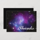 Cluster Paarse Galaxy Celestial Photo Bedankkaart (Voorkant / Achterkant)