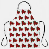 Cluster Red Kerstmis Poinsettia Schort (Voorkant)