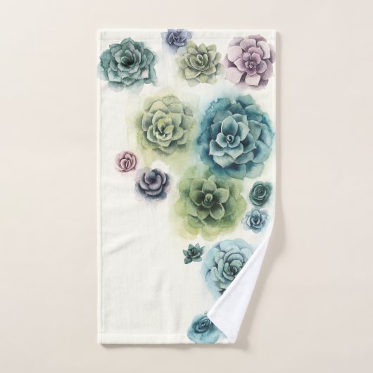 Cluster Succulenten Bad Handdoek (Handdoek)