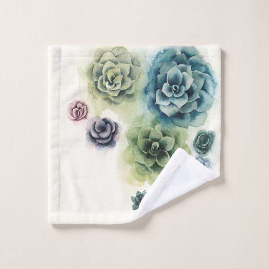 Cluster Succulenten Bad Handdoek (Wasdoekje)