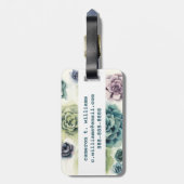 Cluster Succulenten Bagagelabel (Achterkant verticaal)