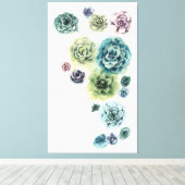 Cluster Succulenten Canvas Afdruk (Insitu (Houten vloer))